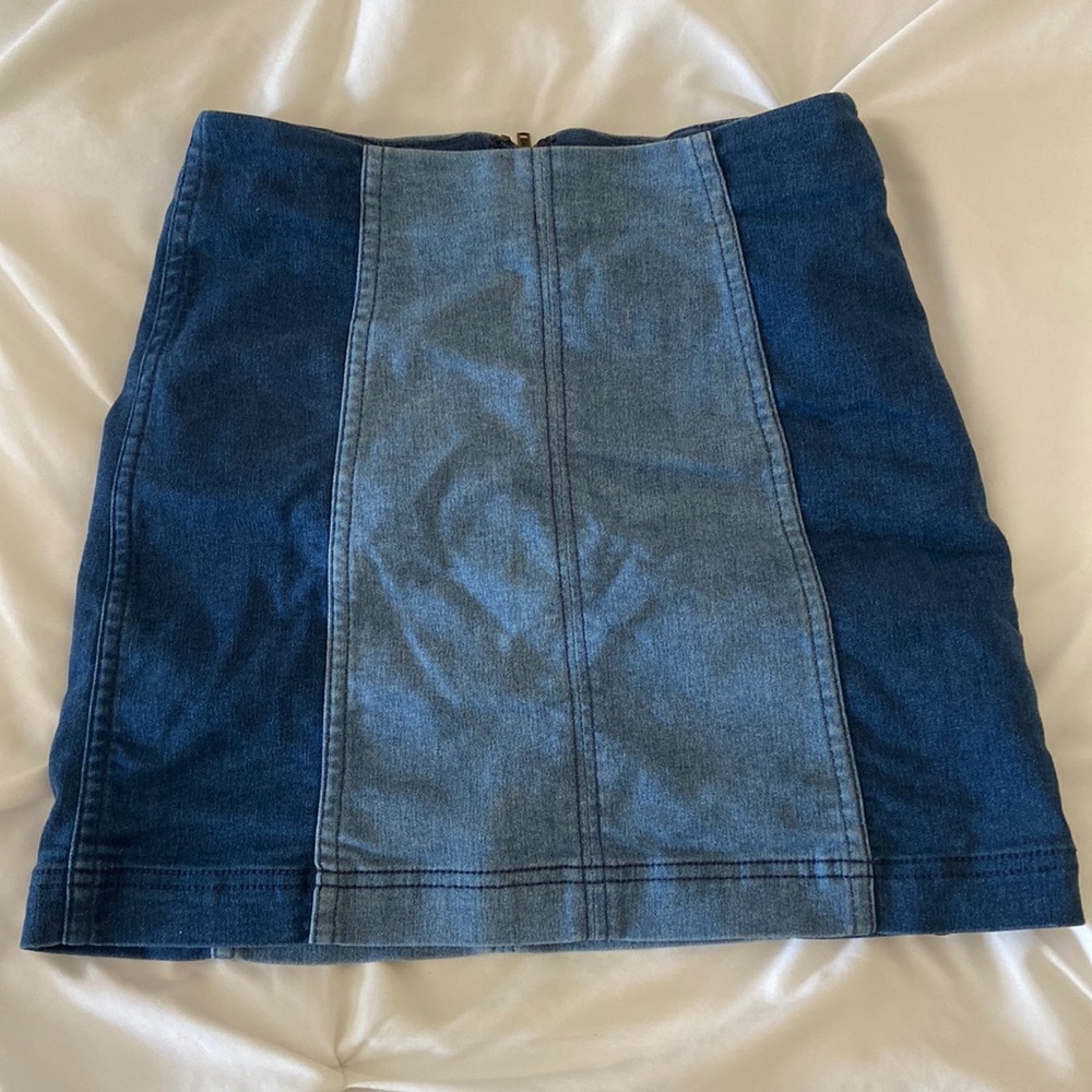 free people jean pencil skirt